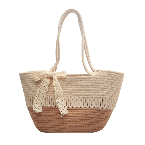 Large-capacity bag women's bag  winter new fashion commuter shoulder bag versatile vegetable basket portable tote bag