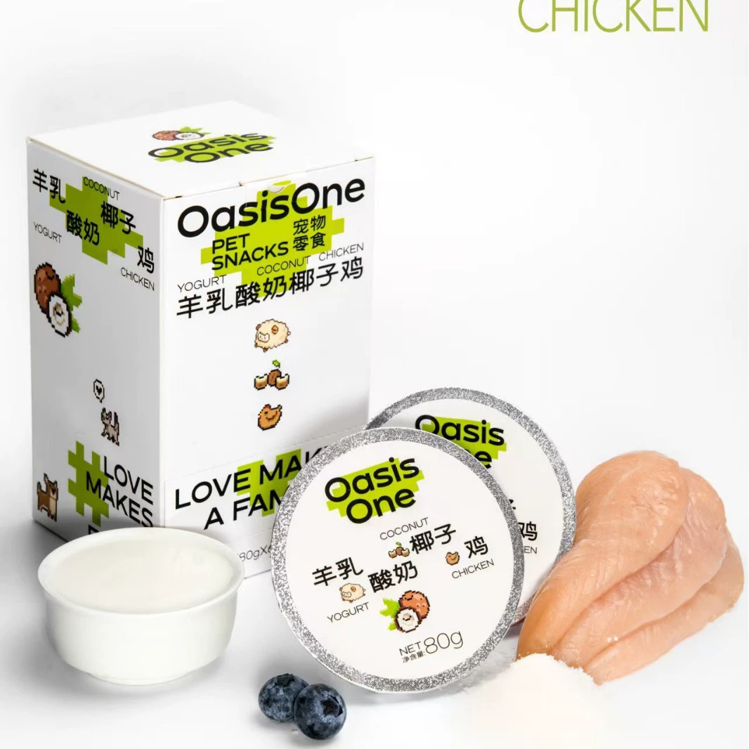 Корейский OasisOne домашнее животное малиновый сыр овечий йогурт кокосовый цыпленок собачий кошачий универсальный 100 г гидратации Консервы