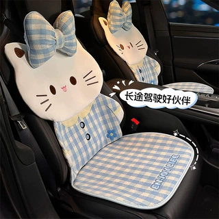 可爱猫咪新品汽车坐垫透气舒适车载座椅座垫四季通用车内用座椅套