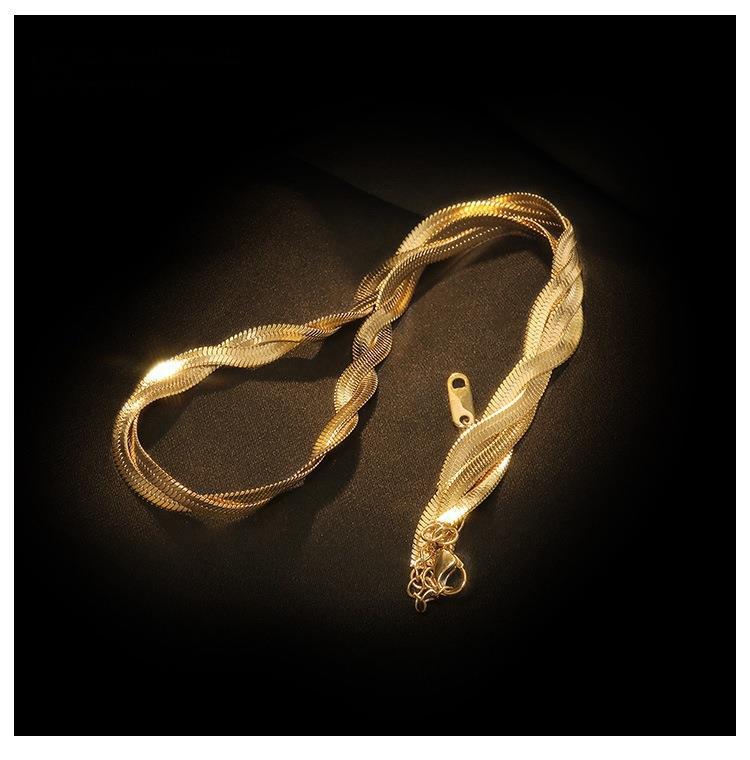 20g Weight 304 Stainless Steel Pendant Material Necklace Classification 304 Stainless Steel Chain Material 1 Piece Quantity Wholesale Vintage Style Geometric Solid Color Titanium Steel Plating Chain Necklace