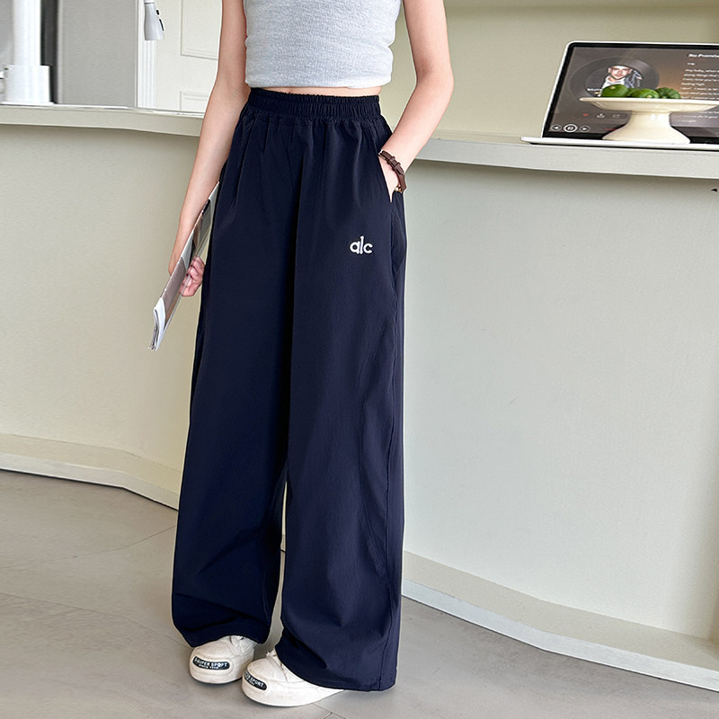 Girls' Quick-Dry Cargo Pants Summer Korean Style Fashionable Wide-Leg Pants for Older Girls Children's Thin Narrow Straight Pants Trendy