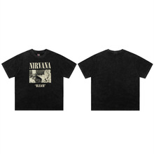 Nirvana涅盘乐队摇滚beatles美式潮牌短袖vintage复古高街宽松T恤