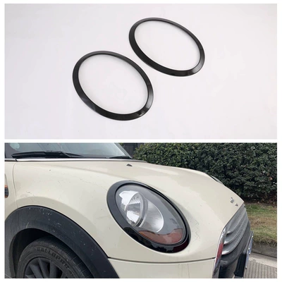 Suitable for 15 Bmw Mini Front Fog Light Modification, New Mini Coope Reversing Mirror, Sliding Door Wrist, Center Grille m (Şüşə kənarı xromları/moldingləri) - piano-black-lampshade-2