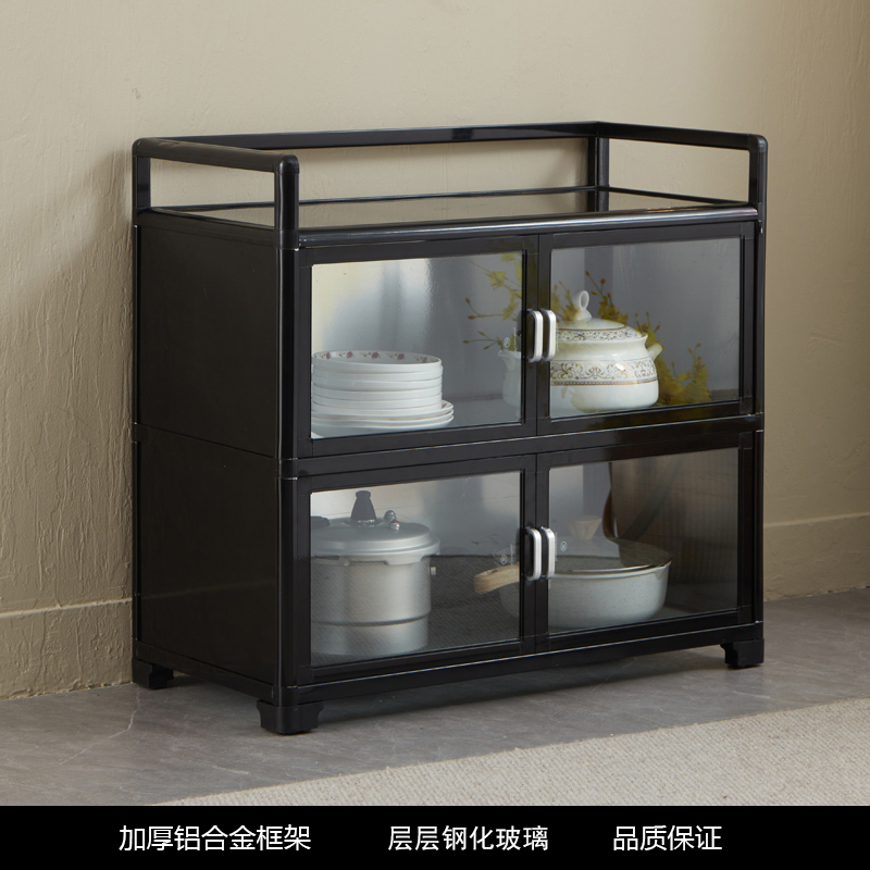 Bowl with Door Stainless Steel Cupboard Household Multi-Functional Assembly Storage Kitchen Storage Kitchen Storage Sideboard Storage Simple