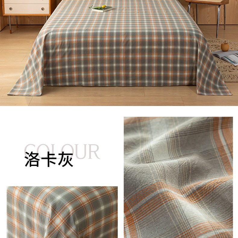 Sábanas engrosadas de algodón puro pieza única 100 algodón nuevo dormitorio de estudiantes azul edredón para dormir desnudo juego de tres piezas de funda de almohada individual