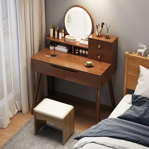 Dressing table, new Chinese style writing table, small bedroom, modern minimalist dressing table, makeup table and mirror integrated master bedroom dressing table