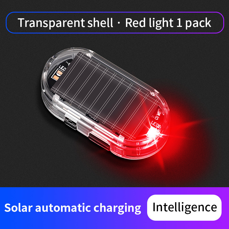 lámpara de advertencia solar de automóvil simulación antirrobo lámpara de advertencia antirrobo de simulación LED universal de cámara de vídeo image 8