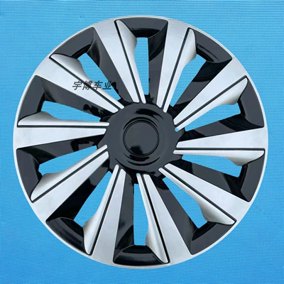 Hub cover: plastic covers Toyota wheel hub - 13inch-hh-model-silver-black