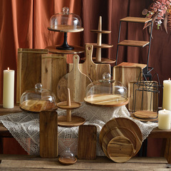 BG54批發木質甜品台甜品擺台展示架森系訂婚蛋糕甜品架冷餐托盤面