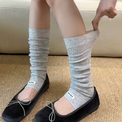 ソックスパイルソックス夏薄いレッグカバーmiuバレエスタイルグレーふくらはぎソックス足踏みヨガロングソックス卸売
