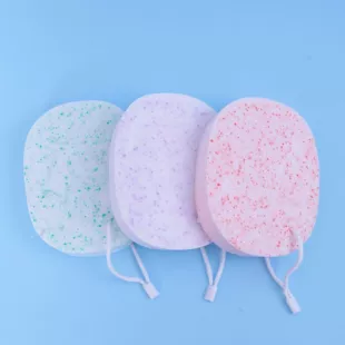 Молочко для очищения с водной губкой для лица, мягкая пuchа Puff 15T/20T, розовый/зелёный/фиолетовый