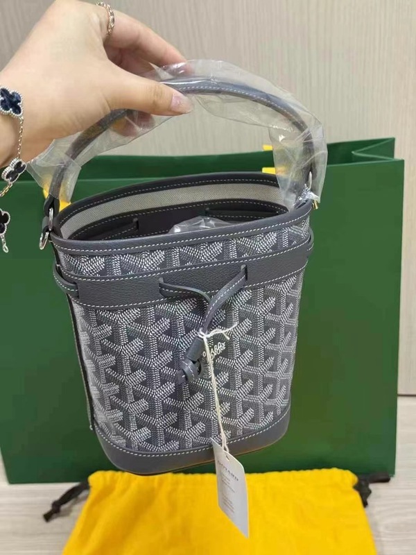 跨境原厂皮高品质狗牙petit flot迷你水桶抽绳包单肩手提斜跨女包|undefined
