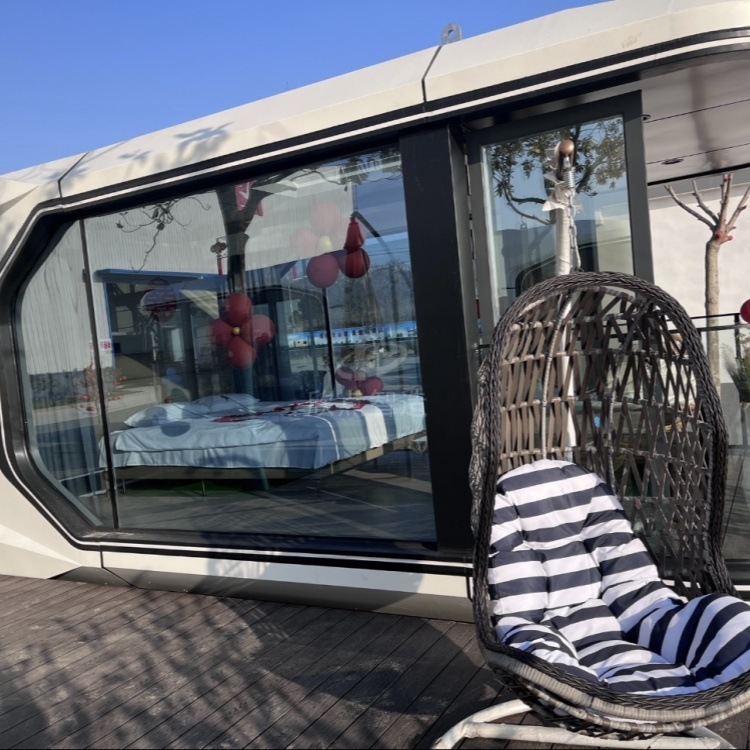 Cápsula espacial móvil B & B Hotel de celebridades de Internet Área escénica Inteligente al aire libre Nueva cabina de observación RV Apple Cabina