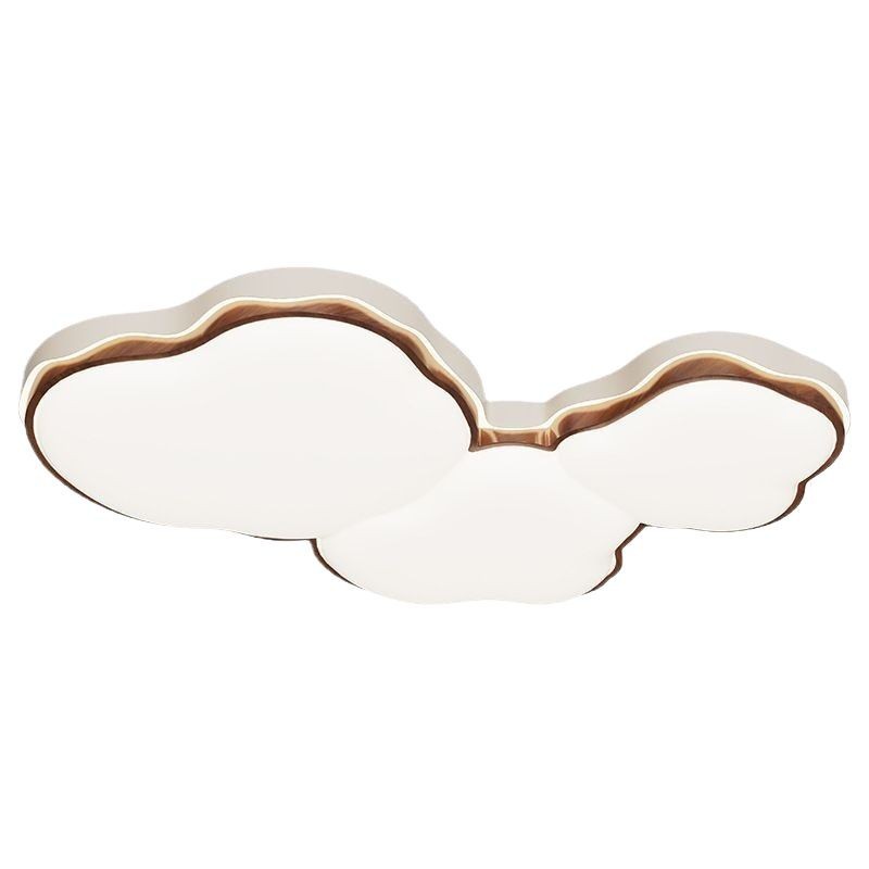 Lámpara de techo de sala de estar, lámpara principal de nogal, protección ocular, nubes, lámpara de dormitorio de estilo antiguo, lámpara de decoración del hogar de Zhongshan para toda la casa