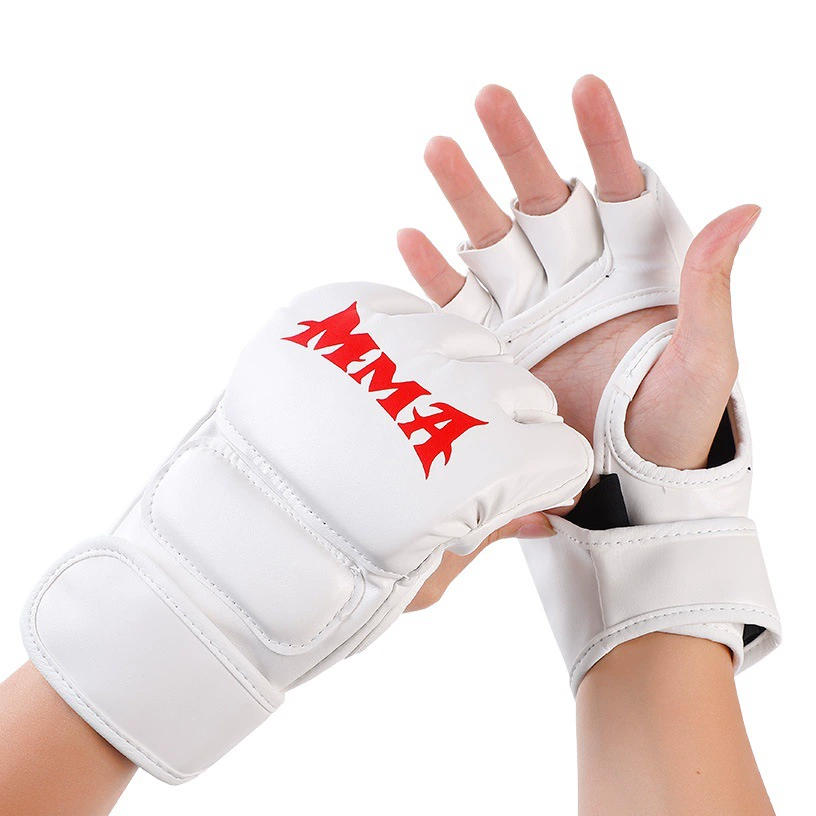 Боксерские перчатки полупалец MMA боксерский набор UFC Sanda толстые перчатки для взрослых