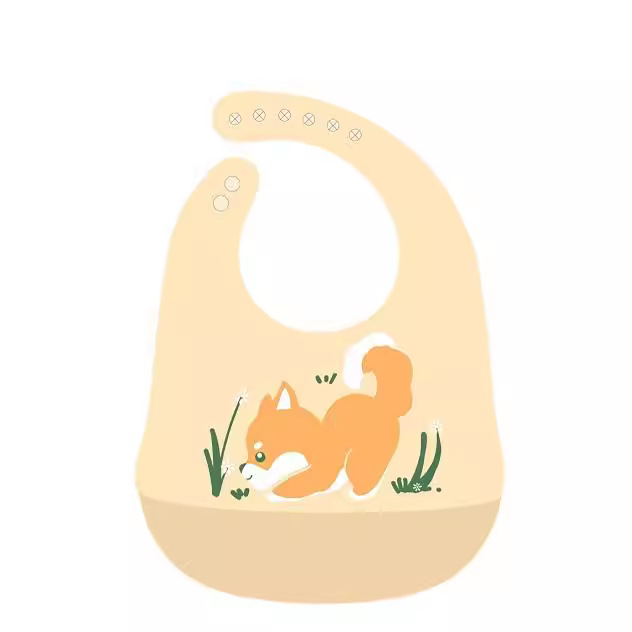 De silicona de dibujos animados bebé suministros bebé comiendo silicona babero bebé babero niños alimentos babero