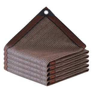 Cross-border brown shade net thickened balcony privacy net encrypted sunscreen anti-aging hemming perforated shade net