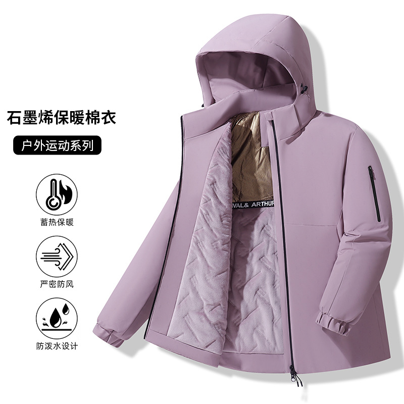 Hombres y mujeres en invierno nuevo engrosado invierno chaqueta de trabajo chaqueta de algodón caliente chaqueta casuales con capuz