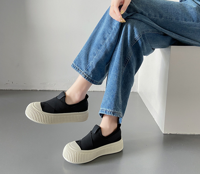2024 Printemps/Été Nouvelles chaussures blanches à grosse tête avec semelle Matsuke, chaussures de planche polyvalentes pour étudiants, sports et loisirs, style Instagram_voghion.com