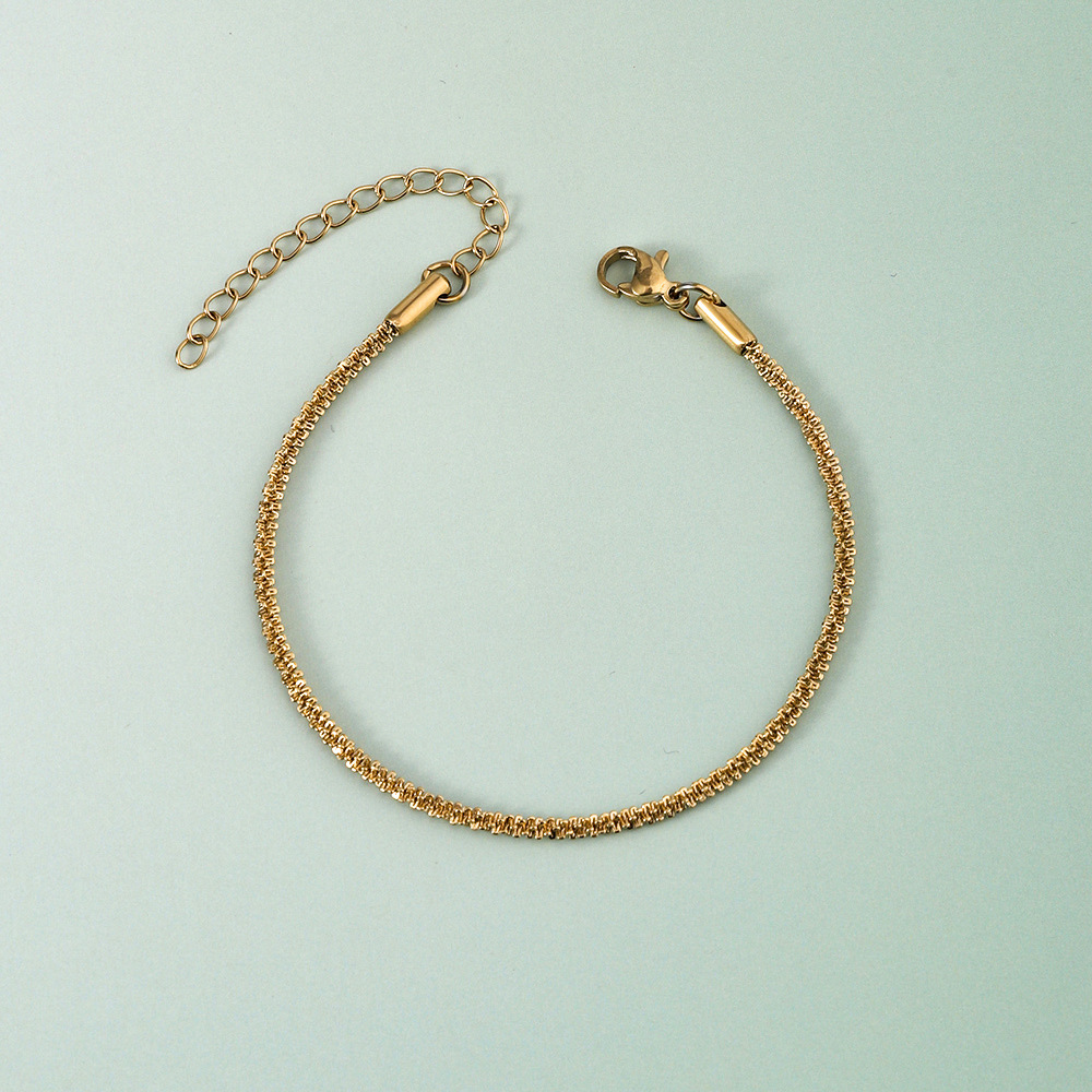 20g Weight 18K Gold Plated Plating Material Chain Bracelet Classification 304 Stainless Steel Chain Material cable chain, snake chain Chain Type 1 Piece Quantity Holiday, Daily Occasion 304 Stainless Steel Material Geometric Pattern Women's Gender Simple Style, Classic Style Style Plating Craft 18K Gold Plated Geometric 304 Stainless Steel Simple Style Classic Style Plating 304 Stainless Steel Chain Bracelet 13