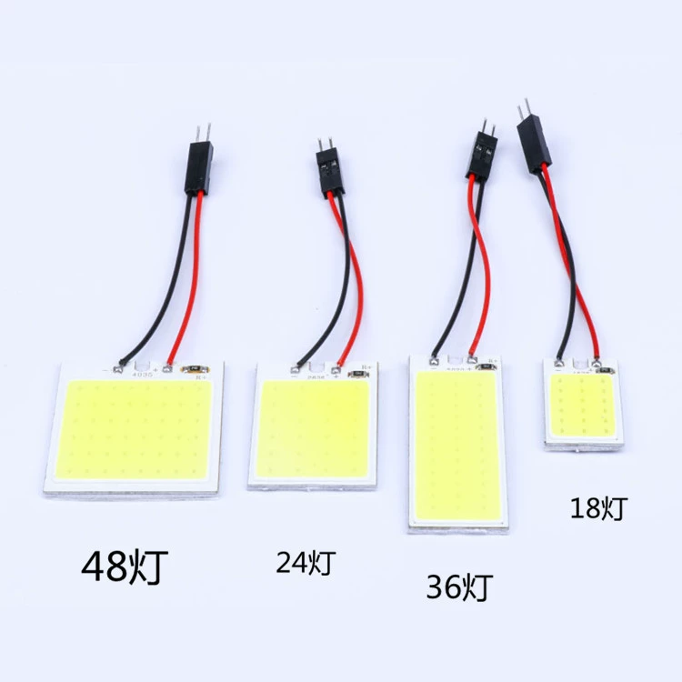 Автомобильный светильник для чтения Светодиодный свет на крыше COB 18 24 36 48SMD T10 SJ Универсальный панельный светильник