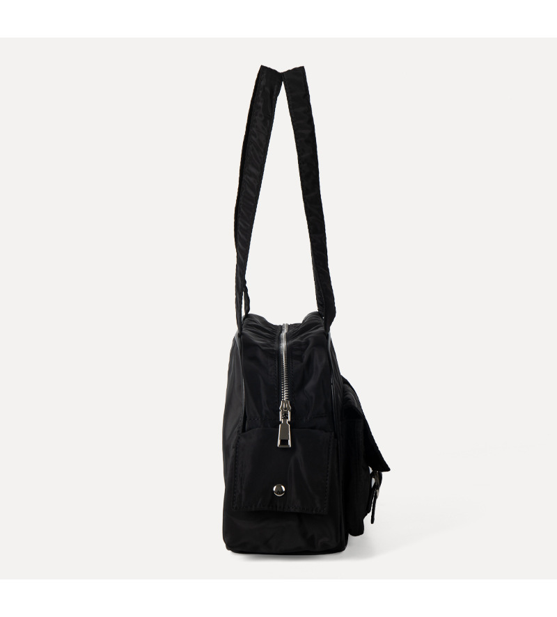 Women's Nylon Multi Pocket Shoulder Bag For College Students_voghion.com