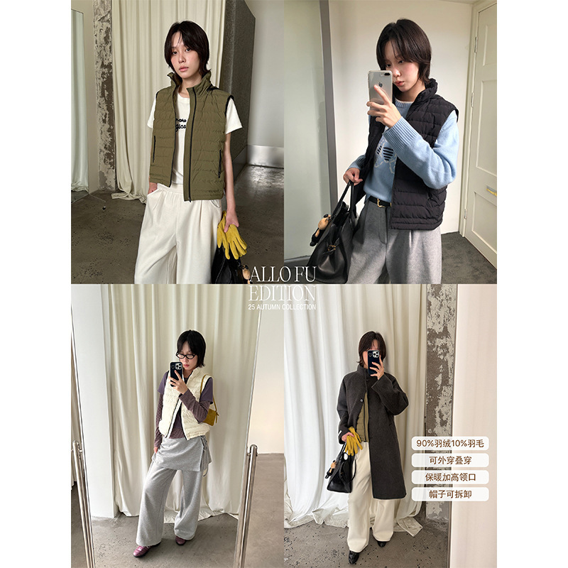 [Clearance, No Returns] Women's Hooded down Vest for Winter, Lightweight down Jacket for Inner or Outer Wear 5637