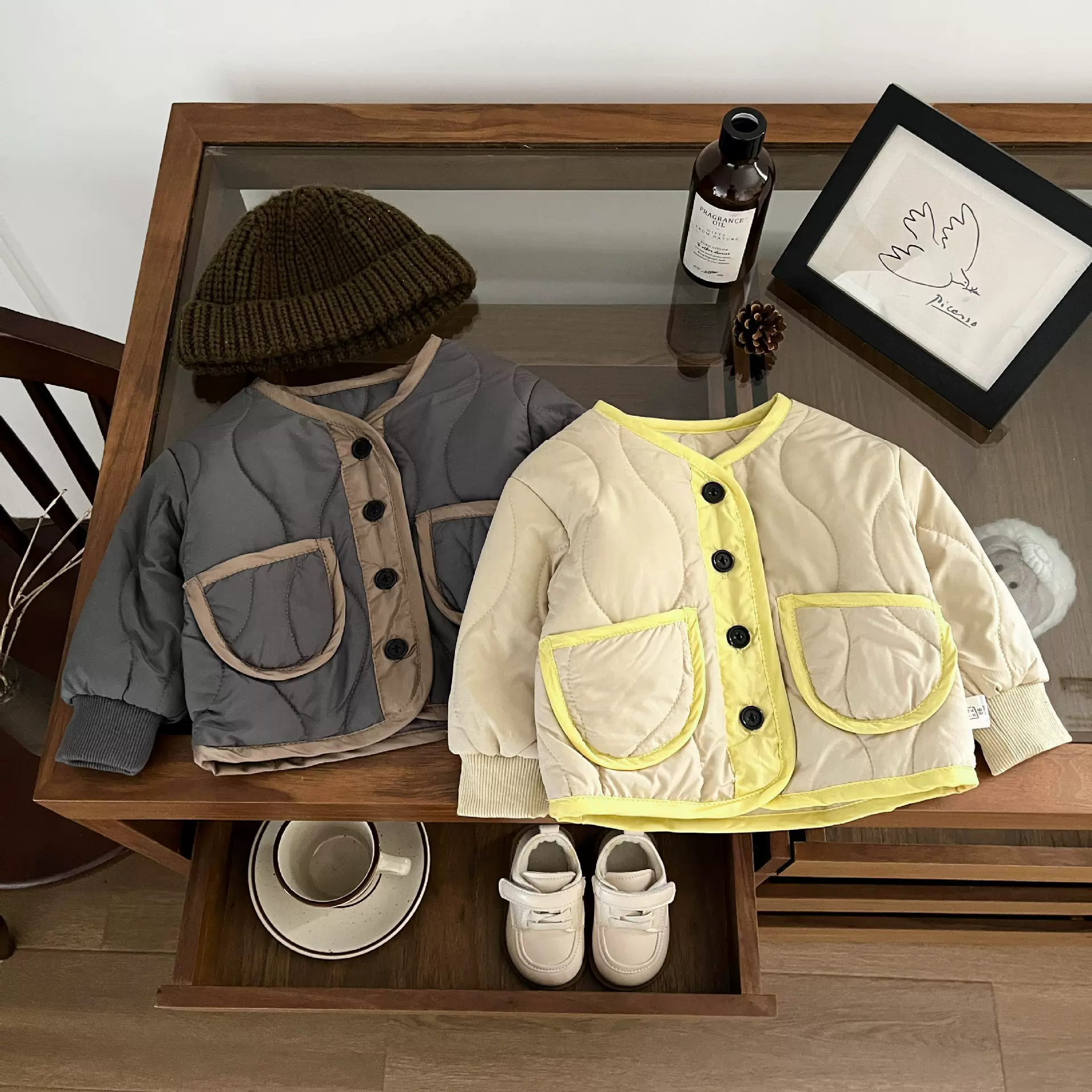 婴儿冬装衣服韩版男女童秋冬夹棉外套洋气女宝宝保暖小童百搭上衣