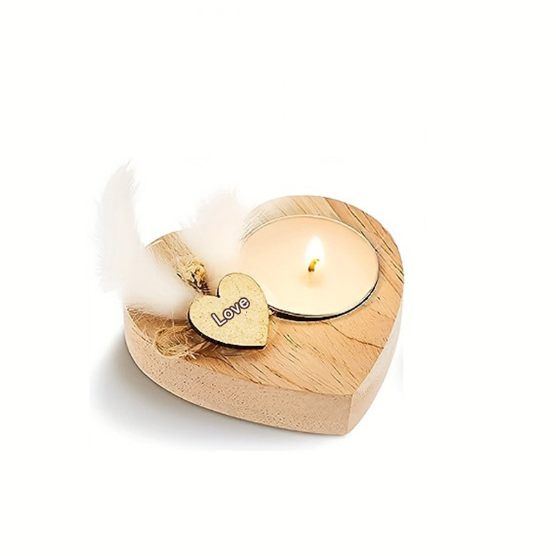 Dried Flower, Heart Shape Pattern Romantic Style Valentine'S Day Thanksgiving Romantic Dried Flower Heart Shape Wood Paraffin