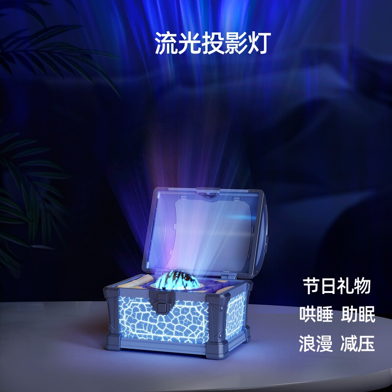 新型チベット宝箱投影灯bluetoothスピーカー白騒音子供が寝ている夢のストリーマ投影夜灯雰囲気灯|undefined