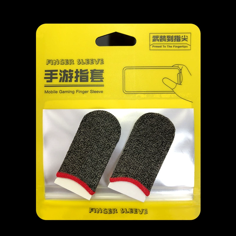 Gaming Finger Sleeves, Silver-Fiber Conductive 18‑pin, Breathable Touchscreen, 45×25 mm