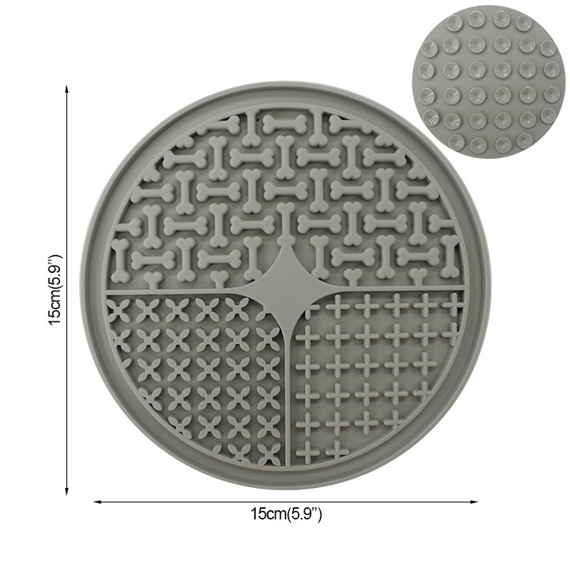 Estera de comida de silicona para mascotas con ventosa gato y perro placa estera de comida lenta antiestrangulamiento y dispensador de comida lenta estera de comida para mascotas antideslizante impermeable