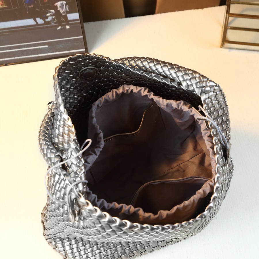 Sommerfrische, gewebte Schultertasche für Damen, Handtasche im Korbstil, fünfzackiges Sterndesign, Mutter-Tochter-Mode, Neuheiten_voghion.com