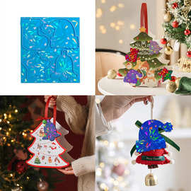 全息硅胶圣诞DIY滴胶模具四款圣诞帽圣诞袜星星铃铛