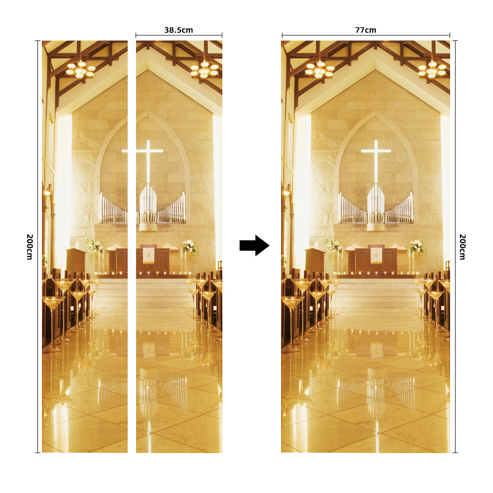 Pegatinas para puertas 3D respetuosas con el medio ambiente, autoadhesivos, fabricantes de origen al por mayor, patrones populares transfronterizos de alta definición, adhesivos para puertas impermeables, a prueba de aceite y antiincrustantes