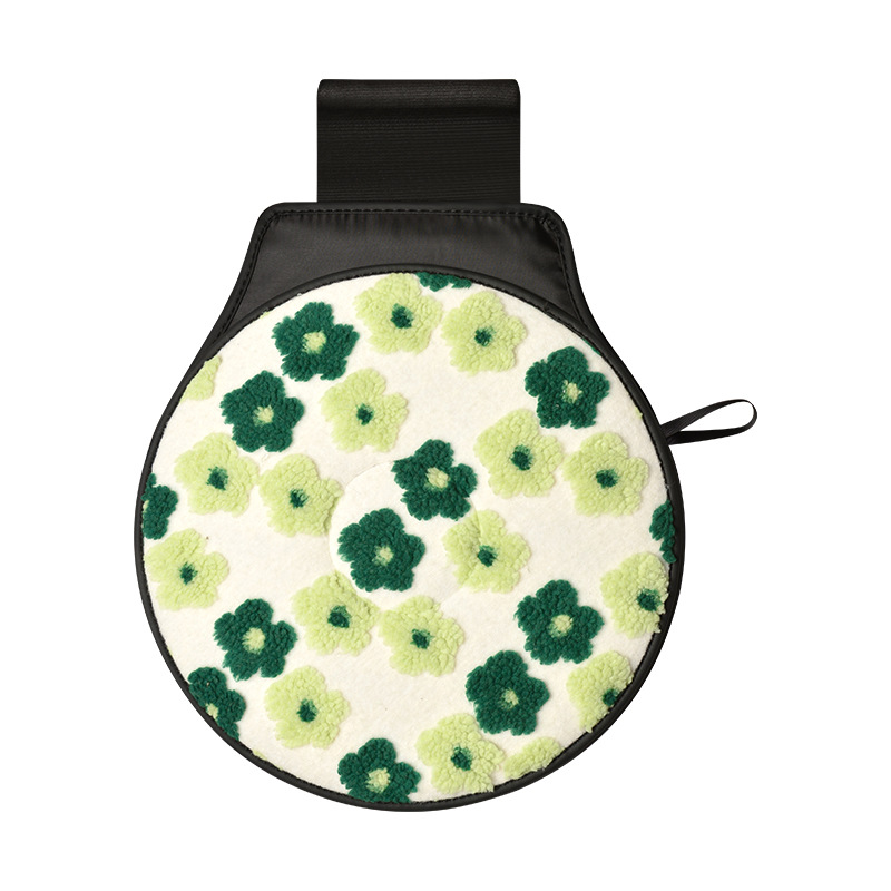 2025 New Floral Lamb Wool Wholesale Car Seat Cushion Cross-Border Cartoon Interior Accessories Winter Single Seat Cushion