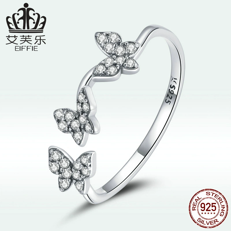艾芙乐 Ring, jewelry with zircon, silver 925 sample