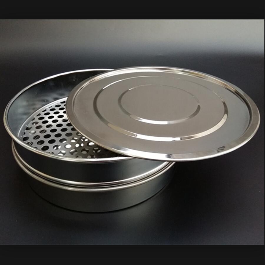 分样筛顶盖底盘子 筛底加盖子304不锈钢分样筛育苗筛