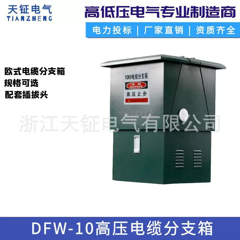 10KV欧式电缆分支箱DFW-12/630一进一出两出户外10-35kv不锈钢