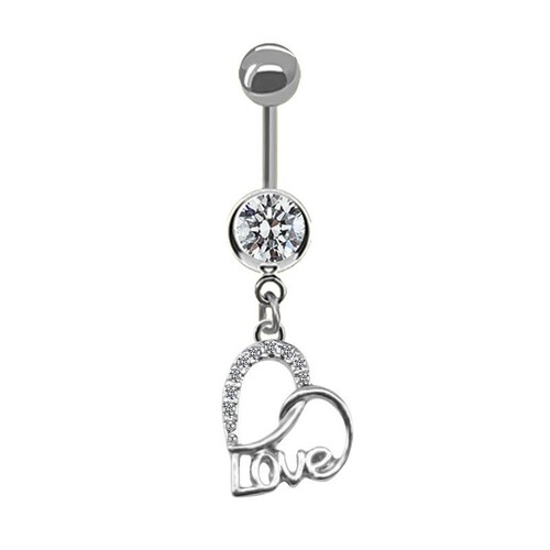 Gaibei European and American cross-border butterfly navel ring, heart-shaped navel nail navel ornament, moon navel ring, body piercing jewelry