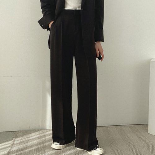 Amazon Women's Casual Long Pants 2025 New Straight Leg Droopy Wide Leg Pants in Multiple Colors Streetwear Suit Pants for Women