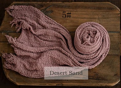 Toalla de gasa recién nacido niños fotografía elástico envoltura de tela bebé fotografía tela plisada seersucker envoltura de tela