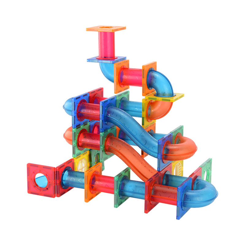 Bloques magnéticos de colores para ventanas, juguetes educativos de ensamblaje para niños y niñas, piezas magnéticas intelectuales para niños de 3 años, bloques de construcción magnéticos.