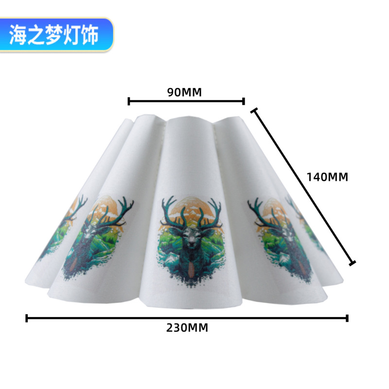 跨境亚马逊花瓣布艺灯罩酒店民宿家居装饰图案印刷外壳罩台灯灯罩|undefined
