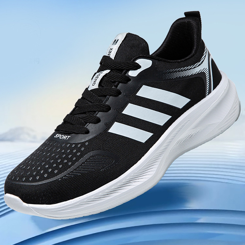 Men's and Women's Same Style Mesh Breathable Sports Shoes Eva High Elastic Odorless Lightweight Soft Sole Casual Shoes Couple Shoes Running Shoes