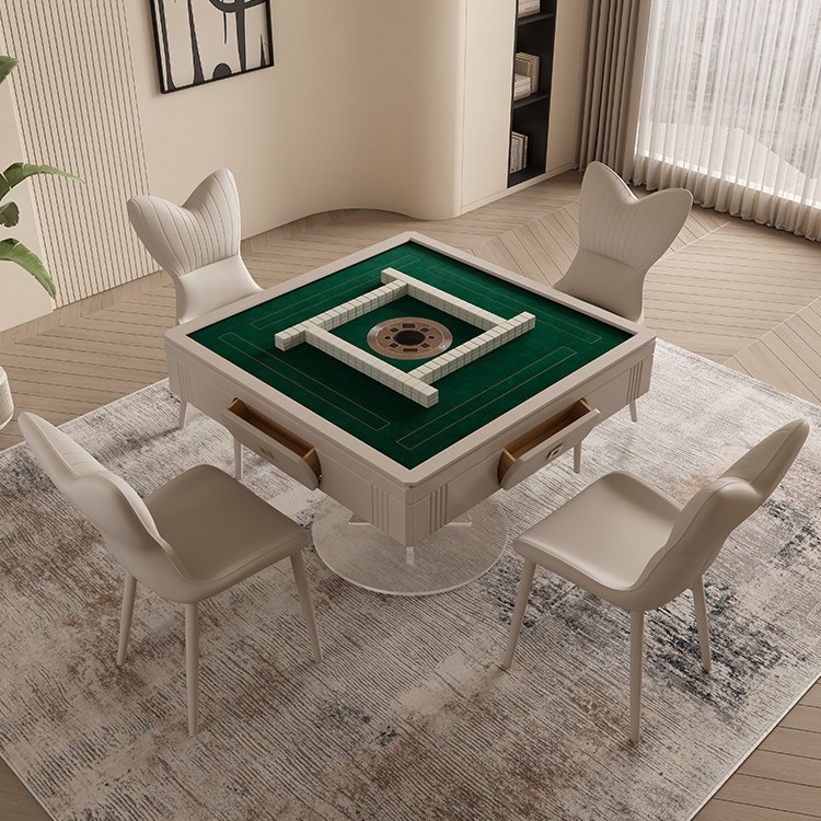 Mesa de mahjong automática, mesa de comedor, mesa de comedor suspendida acrílica multifuncional de doble uso, máquina de mahjong silenciosa para el hogar