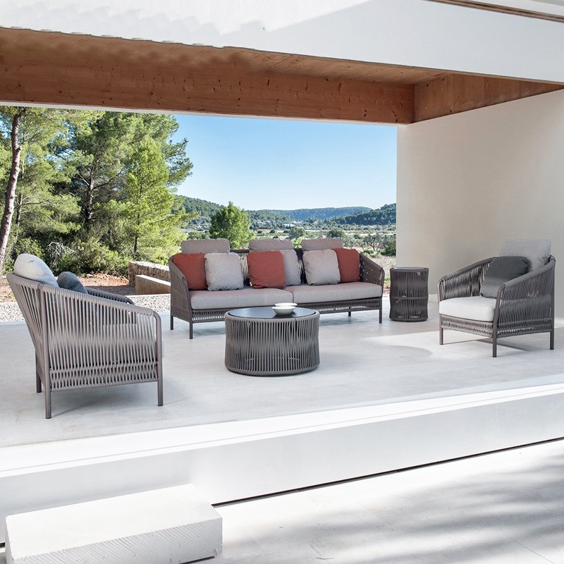 創意戶外家具休閒藤椅沙發躺床組合茶几陽台陽光房桌椅酒店樣板房