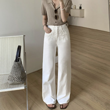 Ʒ�ƶ��� JEANSֱͲ��ɫţ�п�Ů�ı�������廨����΢���ȳ�����