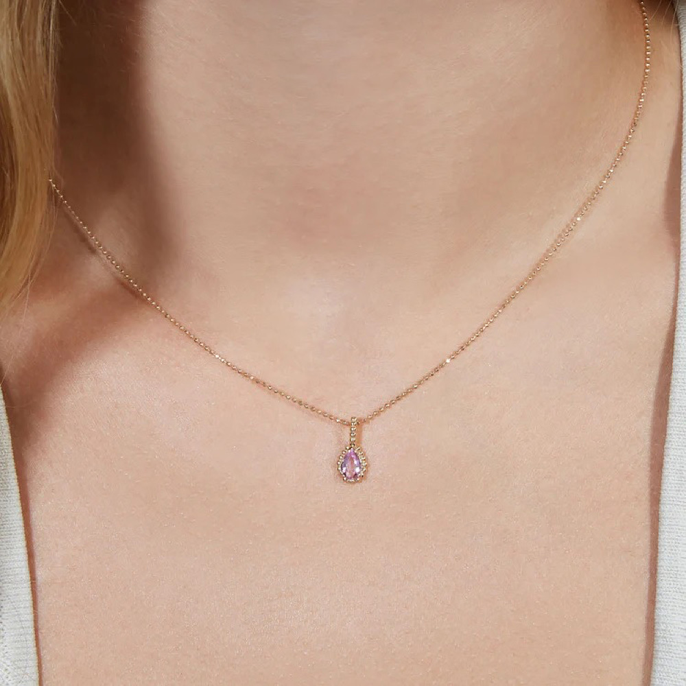 Élégant Les Gouttelettes D'eau Forme De Cœur Rectangle Le Cuivre Incruster Zircon Pendentif display picture 4