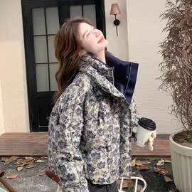 轻薄羽绒棉服女2025年新款冬季宽松短款小个子面包派克服棉衣棉袄